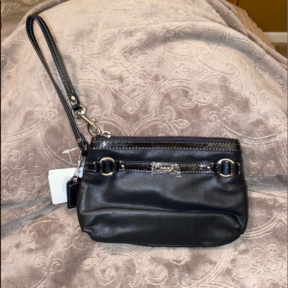 Coach Black Medium Wristlet